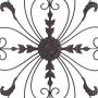 gb Home Collection Metal Wall Decor, Decorative Victorian Style Hanging Art, Steel Decor, Rectangular Design, 19.7 x 44 Inches, Espresso Brown