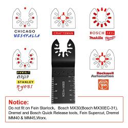 Oscillating Saw Blades 25 PC Metal Wood Multitool Blades Quick Release Cutting Blade Fit Dewalt Milwaukee Dremel Chicago Rockwell Fein Bosch Multimaster Makita