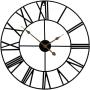 Sorbus Large Decorative Wall Clock, 24'' Round Oversized Centurian Roman Numeral Style Modern Home Decor Ideal for Living Room, Analog Metal Clock (Black)