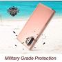 YOUMAKER Case for Galaxy Note 10 Plus, Built-in Screen Protector Work with Fingerprint ID Heavy Duty Full Body Shockproof Cover for Samsung Galaxy Note 10 Plus 6.8 Inch - Rose Gold/Pink