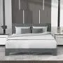 Allewie King Size Upholstered Platform Bed Frame with Headboard, Fabric Upholstered Mattress Foundation, Strong Wood Slat Support and Metal Legs, Box Spring Optional, Easy Assembly, Light Grey Allewie King Size Upholstered Platform Bed Frame with Headboard, Fabric Upholstered Mattress Foundation, Strong Wood Slat Support and Metal Legs, Box Spring Optional, Easy Assembly, Light Grey