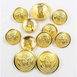 14 Pieces Metal Blazer Button Set - Eagle Badge - for Blazer, Suits, Sport Coat, Uniform, Jacket (Gold 15mm 20mm