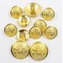 14 Pieces Metal Blazer Button Set - Eagle Badge - for Blazer, Suits, Sport Coat, Uniform, Jacket (Gold 15mm 20mm