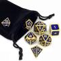 WUXINGMEILI Metal Game Dice Set with Metal Box for Role Playing Game