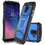 Compatible with Samsung Galaxy A6 2018, Feather Light Aluminum Metal Rugged Cover, Defender Case for Samsung Galaxy A6 SM-A600A 2018 [Value Bundle] (Blue)