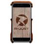 Bpowe for iPhone 7 Plus Wood Metal Frame Case, Drop Protection Ultra Thin Aluminum Metal Cover Protective Case Shockproof Dropproof Bumper Frame for Apple iPhone 7 Plus 5.5'' (Black)