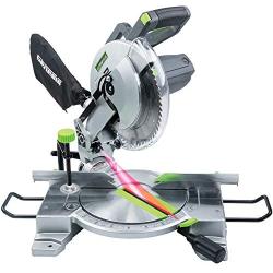 Genesis GMS1015LC 15-Amp 10-Inch Compound Miter Saw with Laser Guide and 9 Positive Miter Stops