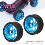 Drfeify RC Car Wheel Hub Kit, 4pcs Rubber Tire Metal Wheel Hub 1/18 RC Car Accessories Compatible for WLtoys A959 A979