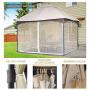 AsterOutdoor 10x12 Outdoor Gazebo for Patios Canopy for Shade and Rain with Mosquito Netting, Waterproof Soft Top Metal Frame Gazebo for Lawn, Garden, Backyard and Deck, 99% UV Rays Block (Beige)