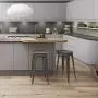 Devoko Metal Bar Stool 30 Indoor Outdoor Stackable Barstools Modern Industrial Square Wood Top Bar Stools Set of 4 (Gun) Devoko Metal Bar Stool 30 Indoor Outdoor Stackable Barstools Modern Industrial Square Wood Top Bar Stools Set of 4 (Gun)