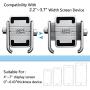 vicelecus Motorcycle Phone Mount, Adjustable Anti Shake Metal Bike Phone Holder for iPhone X/8/7/6 Plus Samsung Galaxy S9/S8/S7/S6 GPS, Holds Devices up to 3.7'' Width (Silver)
