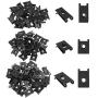 Hilitchi 225Pcs U Nut Assortment Black Phosphate Finish Rust Resistant Wide Range Kit Auto Car Metal Clips for Motorcycle Automotive Repair Replacement