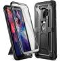 YOUMAKER Designed for Galaxy S9 Plus Case, Heavy Duty Protection Kickstand with Built-in Screen Protector Shockproof Case Cover for Samsung Galaxy S9 Plus 6.2 inch - Black