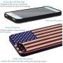 iProductsUS Wood Phone Case Compatible with iPhone SE (2020), iPhone 8, 7, 6/6S and Magnetic Mount, American Flag Printed in USA, Built-in Metal Plate,TPU Bumper Protective Shockproof Cover (4.7'')