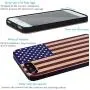 iProductsUS Wood Phone Case Compatible with iPhone SE (2020), iPhone 8, 7, 6/6S and Magnetic Mount, American Flag Printed in USA, Built-in Metal Plate,TPU Bumper Protective Shockproof Cover (4.7'')