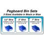 Pegboard Bins - 12 Pack Blue Large - Hooks to Any Peg Board - Organize Hardware, Accessories, Attachments, Workbench, Garage Storage, Craft Room, Tool Shed, Hobby Supplies, Small Parts Pegboard Bins - 12 Pack Blue Large - Hooks to Any Peg Board - Organize Hardware, Accessories, Attachments, Workbench, Garage Storage, Craft Room, Tool Shed, Hobby Supplies, Small Parts