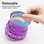 Fengli High-end 2.5 Inch 5 Part Metal Herb Grinder,Larger Spice Grinder with Perfect Pollen Catcher System,Removable Mess Screen(Easy to Clean)&Pollen Scraper,Purple …
