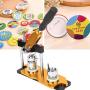Rotate Button Maker, 1.26'' 32mm Button Badge Maker Pins Punch Press Machine Aluminum Frame 100pcs Free Button Parts Punch Press Machine for DIY Badges