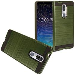 Z-GEN - for Coolpad Legacy 6.36'' (2019) 3705A - Brushed Style Hybrid Phone Case - CS3 Dark Green