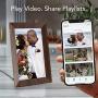 Nixplay Smart Digital Picture Frame 10.1 Inch Wood-Effect - Share Video Clips and Photos Instantly via E-Mail or App