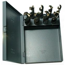 Drill America 8 Piece m35 Cobalt Reduced Shank Drill Bit Set in Metal Case (9/16'' - 1'' x 16ths), DWDCO Series