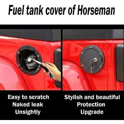 RT-TCZ Locking Gas Cap Cover Fuel Filler Tank Door Accessories for 2007-2017 Jeep Wrangler JK & Unlimited Sport Rubicon Sahara