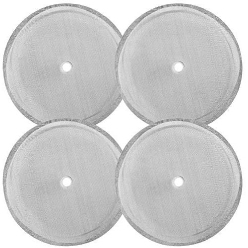 4 Pack French Press Replacement Filter Screen, findTop 4 Inch Stainless Steel Mesh Replacements for 1000 ml / 34 oz / 8 cup French Press