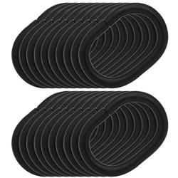 BIKICOCO 4/5 Metal Oval Ring Buckle Loops Non Welded for Leather Purse Bags Handbag Straps, Black - Pack of 20