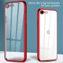 Crystal Clear iPhone SE Case 2020, iPhone 8 Case iPhone 7 Case,Soft TPU Thin Cover Slim Anti-Slippery Anti-Scratches with Metal Luster Corners Edge for iPhone SE/8/7 Shockproof Rubber Cover Case