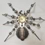 HMANE 3D Metal Puzzle Model Kit, Spider Mechanical Stainless Steel Puzzle Clock Crafts Toys Ornaments Model