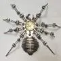 HMANE 3D Metal Puzzle Model Kit, Spider Mechanical Stainless Steel Puzzle Clock Crafts Toys Ornaments Model