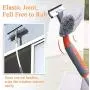 Baban Squeegee Window Cleaner 2 in 1 Window Cleaning Tool with Elbow and Straight Extension Pole, 61'' Telescopic Window Washing Equipment with Bendable Head for Car Indoor Outdoor High Windows (2 Pad) Baban Squeegee Window Cleaner 2 in 1 Window Cleaning Tool with Elbow and Straight Extension Pole, 61'' Telescopic Window Washing Equipment with Bendable Head for Car Indoor Outdoor High Windows (2 Pad)