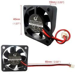 FZVAN 2Packs DC 12V 40X40X10mm 2pin 40mm 3D Printer Cooling Fan for MK7 MK8 heatsink Cass 6000 RPM Reprap Prusa I3 Repair Replacement