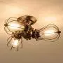 Vintage Ceiling Light Industrial Rotatable Semi-Flush Mount Ceiling Light Metal Lamp Fixtures Painted Finish; Moonkist (with 3 Light) (Bronze) Vintage Ceiling Light Industrial Rotatable Semi-Flush Mount Ceiling Light Metal Lamp Fixtures Painted Finish; Moonkist (with 3 Light) (Bronze)