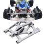 Tbest Swing Arm, Front + Rear Swing Arm Kit Metal Upgrade Parts for 144001 1/14 4WD RC Car