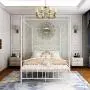 JURMERRY Full Size Metal Canopy Bed Frame with Ornate European Style Headboard & Footboard Sturdy Assembly All Parts Included (White, Full) JURMERRY Full Size Metal Canopy Bed Frame with Ornate European Style Headboard & Footboard Sturdy Assembly All Parts Included (White, Full)