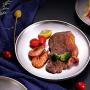 Qualizon 18/8 Stainless Steel Double Layer Round Dinner Plate Good Quality Heat Isolation Dish Set of 2-piece (9Inch)