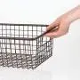 mDesign Modern Farmhouse Metal Wire Storage Organizer Bin Basket with Handles for Kitchen Cabinets, Pantry, Closets, Bedrooms, Bathrooms - 16.25'' Long - Bronze mDesign Modern Farmhouse Metal Wire Storage Organizer Bin Basket with Handles for Kitchen Cabinets, Pantry, Closets, Bedrooms, Bathrooms - 16.25'' Long - Bronze