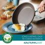Rachael Ray Cucina Nonstick Cookware Pots and Pans Set, 12 Piece, Agave Blue