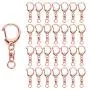 Roctee 50 Pcs Rose Gold Keychain, Spring Snap Key Ring with Chain and Jump Rings, Alloy DIY Key Chain Parts for Craft Hanging Buckle Charm Making Roctee 50 Pcs Rose Gold Keychain, Spring Snap Key Ring with Chain and Jump Rings, Alloy DIY Key Chain Parts for Craft Hanging Buckle Charm Making