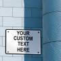 Aluminum Weatherproof Metal Sign Multiple Sizes Custom Personalized Text Here White Black Traffic Regulation Horizontal Street Signs 10x7Inches