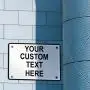Aluminum Weatherproof Metal Sign Multiple Sizes Custom Personalized Text Here White Black Traffic Regulation Horizontal Street Signs 10x7Inches