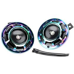 Car Horn 12v Loud Super tone,Waterproof Electric Horn Metal Twin Horn Kit with Protective Grill