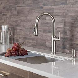 Kraus KPF-1682SFS Sellette Single Handle Pull-Down Kitchen Faucet, Spot Free Stainless Steel