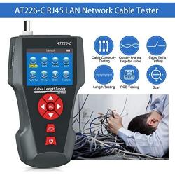 Network Cable Tester, Wire Tracker with For Multi-functional RJ45, RJ11, BNC, Metal Cable, PING, POE AT226-C