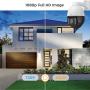 [Floodlight PTZ 20x Zoom] xmartO Security Camera Outdoor, 3MP Wireless WiFi PTZ Security Camera, Auto Floodlight, Color Night Vision, Motion Detection MSG and Siren (Standalone Version)