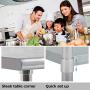 Kitchen Work Table Stainless Steel Metal Commercial NSF Scratch Resistent and Antirust Work Table with Adjustable Table Toot (24W×48L) Kitchen Work Table Stainless Steel Metal Commercial NSF Scratch Resistent and Antirust Work Table with Adjustable Table Toot (24W×48L)