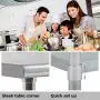 Kitchen Work Table Stainless Steel Metal Commercial NSF Scratch Resistent and Antirust Work Table with Adjustable Table Toot (24W×48L) Kitchen Work Table Stainless Steel Metal Commercial NSF Scratch Resistent and Antirust Work Table with Adjustable Table Toot (24W×48L)