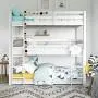 Dorel Living Sierra Triple Floor Bunk Bed | White | DL7891TBBW model Dorel Living Sierra Triple Floor Bunk Bed | White | DL7891TBBW model