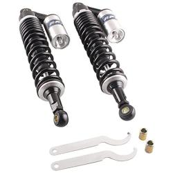 Mallofusa Pair Motorcycle 15 3/4 Inch 400mm Rear Air Shock Absorbers for 150cc~750cc Karting Scooter ATV Yamaha Suzuki Honda Kawasaki